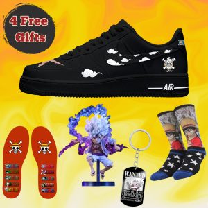 Shop Nike Customize Air Force 1 x One Piece Luffy Gear 5 Nika No.1 - Exclusive Design and Superior Quality