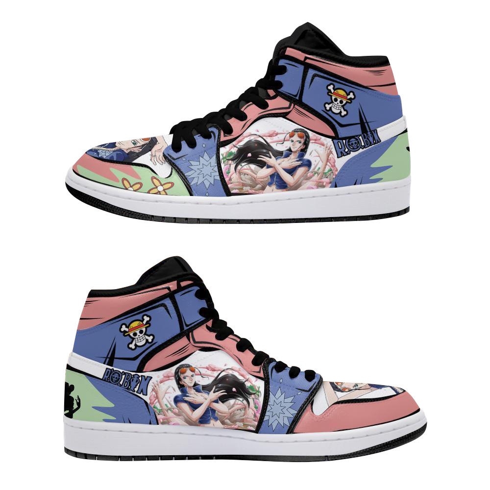 Customize Jordan 1 Style x One Piece Nico Robin Straw Hat Priates